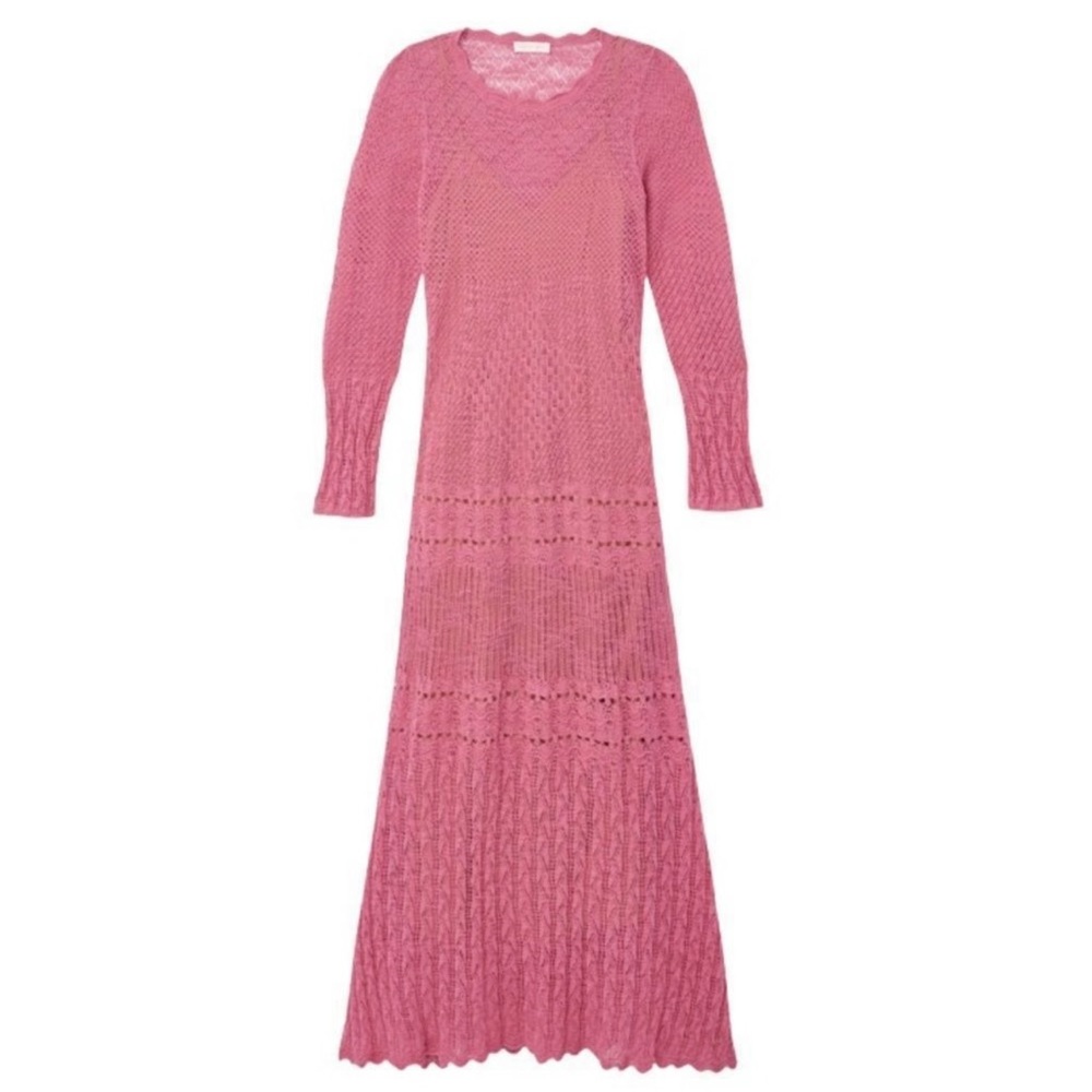 REBECCA TAYLOR SHEER POINTELLE DRESS